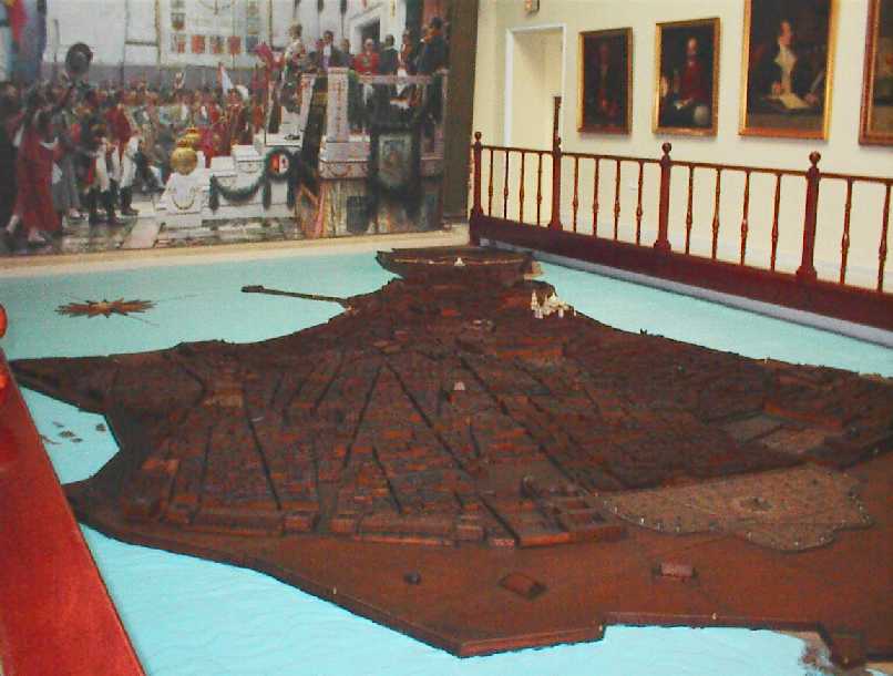 Schaalmodel van Cdiz in het gemeentemuseum