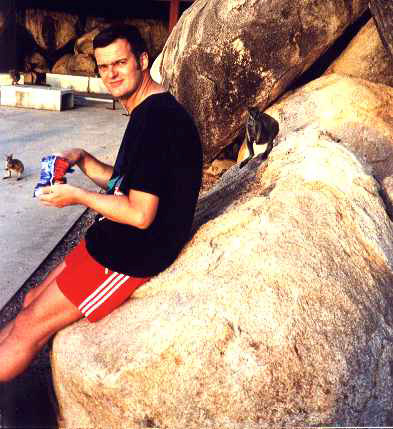 Erik with Rock Wallabies