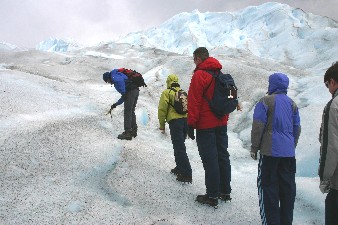 Mini-trekking op de gletsjer