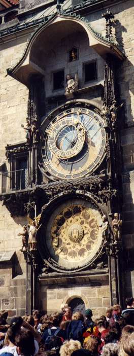 Astronomisch uurwerk op het grote stadsplein in Praag