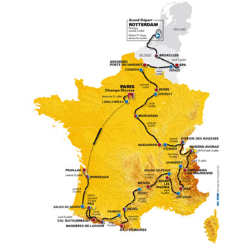 Parcours Tour de France 2010