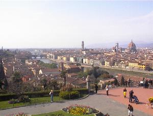 Uitzicht over Florence vanaf Piazale Michelangelo